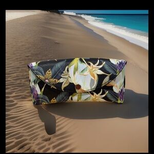 H&M H And M Floral Tropical Hawaiian Sunglasses Case Purse Car Truck Cruise